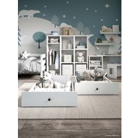 Кровать-тахта EcoWood Атланта 80x160 с ящиками ECO.001.00051.80-160.W в Лиде