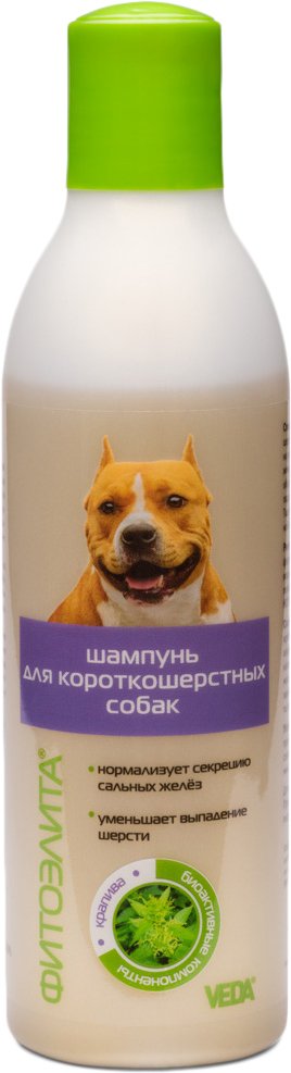 

Шампунь Veda Фитоэлита для короткошерстных собак (220 мл)