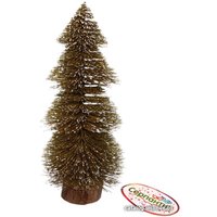 Елочка настольная Серпантин декоративная снежок (золотистый) 201-1296