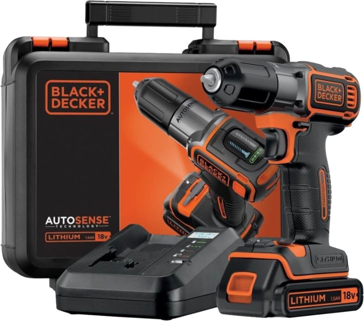 

Дрель-шуруповерт Black & Decker ASD18K (с 1-им АКБ, кейс)