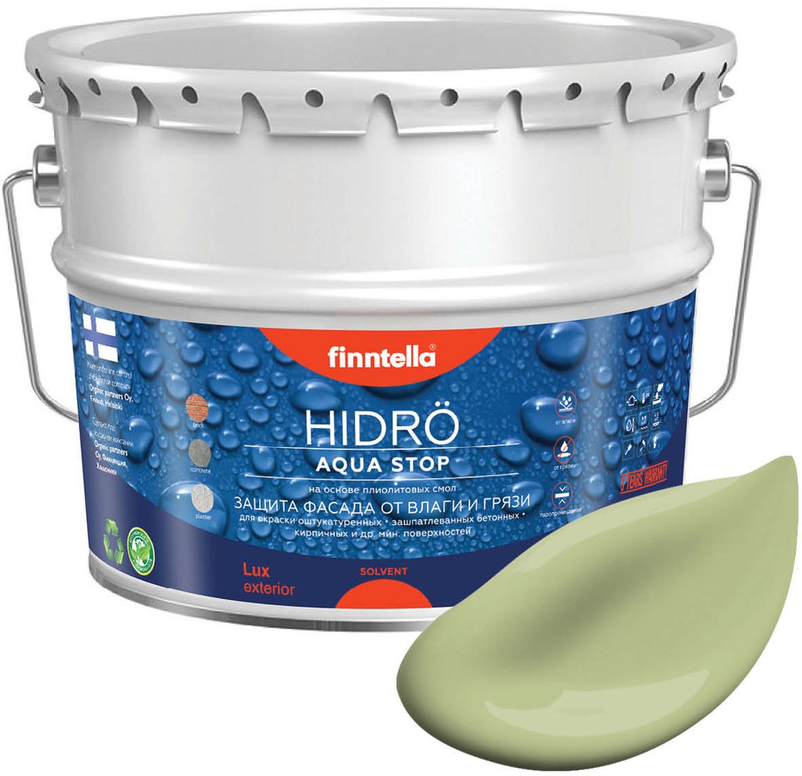 

Краска Finntella Hidro Vihrea Tee F-14-1-9-FL033 9 л (зеленый)