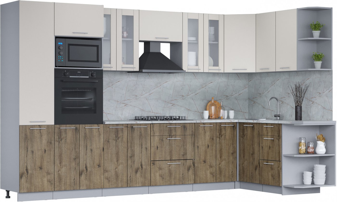 

Готовая кухня Интерлиния Мила 1.68x3.4 правая (персидский жемчуг/дуб веллингтон/серый каспий)