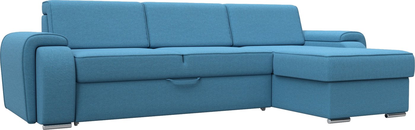 

Угловой диван Лига диванов Лига-025 правый 123476 (рогожка амур голубой)