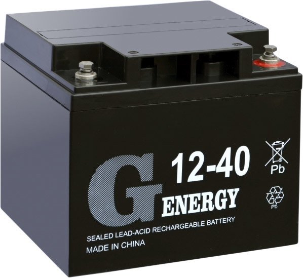 

Аккумулятор для ИБП G-Energy 12-40 (12В/40 А·ч)