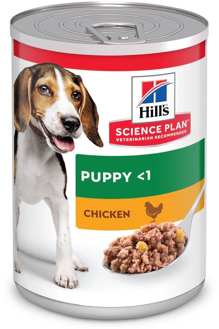 

Консервированный корм для собак Hill's Science Plan Puppy Chicken для щенков для поддержания здорового роста и развития, с курицей 370 г