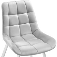 Стул Notta Челси (велюр светло-серый/белый)