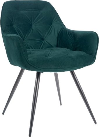 Стул с подлокотниками Signal Cherry Matt Velvet 75 (зеленый/черный)