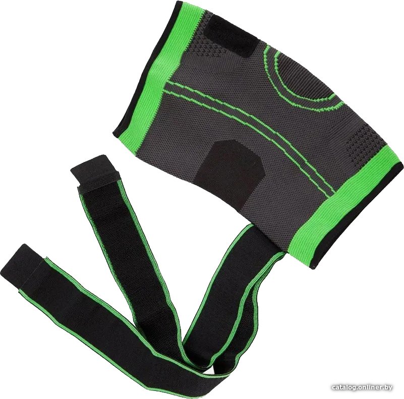 Суппорт колена USBTOP с фиксирующим ремнем 557138 (XL, черный/зеленый)