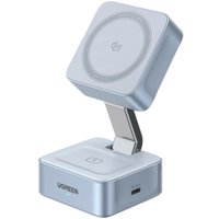 Беспроводное зарядное Ugreen MagFlow 2-in-1 W752 55960 (голубой)