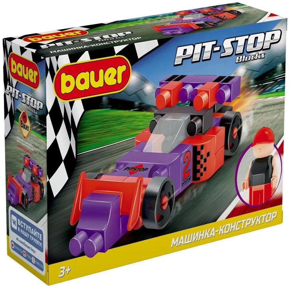 

Конструктор Bauer Pit Stop Гоночная машина 813