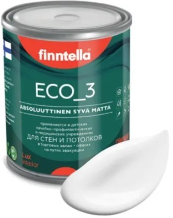 

Краска Finntella Eco 3 Wash and Clean Lumi F-08-1-1-FL134 0.9 л (белый)