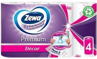 Бумажные полотенца Zewa Premium Decor (4 рулона)