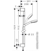 Душевой гарнитур  Hansgrohe Crometta 100 [26656400]