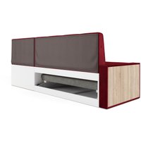 Угловой диван Мебель-АРС Таллин 191x83x121 (бархат красный Star Velvet 3 Dark Red)