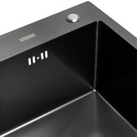 Кухонная мойка ARFEKA ECO AR мойка 500*500, коландер F, дозатор BLACK DECOR VOLCANIC