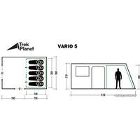 Кемпинговая палатка Trek Planet Vario 5 (зеленый)