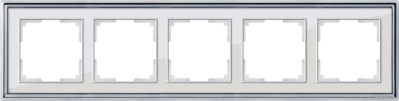 Рамка Werkel Palacio WL17-Frame-05 (хром/белый)