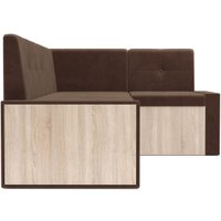 Угловой диван Мебель-АРС Таллин 191x83x121 (велюр молочный шоколад НВ-178 13)