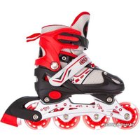 Роликовые коньки Игротрейд P01B-RS (р. 31-34, белый/красный/черный)