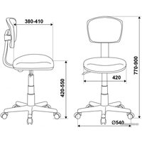 Компьютерное кресло Бюрократ CH-W299 (розовый/белый)