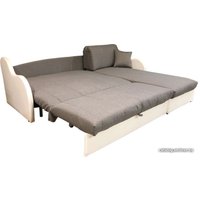 Угловой диван Асмана Магнат-1 0.8 (кватро 2/подлокотник кожзам белый) в Могилеве