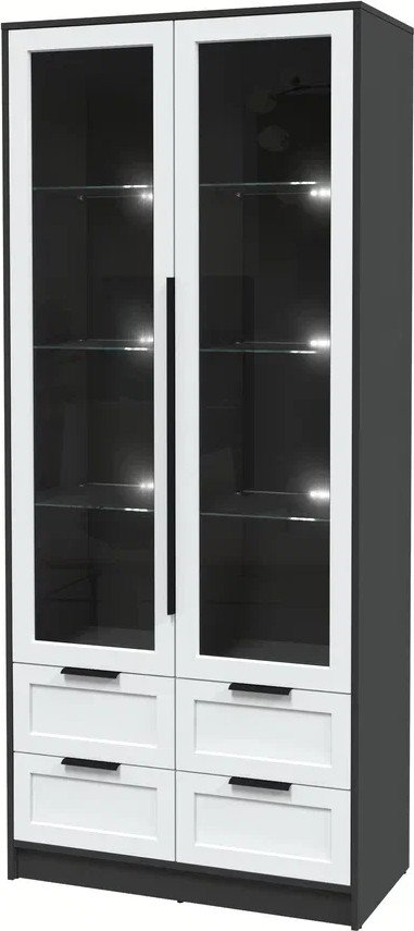 

Шкаф-витрина Интерлиния Концепт Тренд КТ-ШВ2 с подсветкой (антрацит/белый)