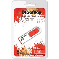 USB Flash OltraMax 250 8GB (красный) [OM-8GB-250-Red]