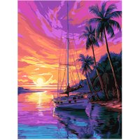 Картина по номерам Lori Тропический вечер Кпн-395