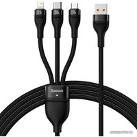 Кабель Baseus CASS030001 USB-A - USB-C, microUSB, Lightning (1.2 м, черный)