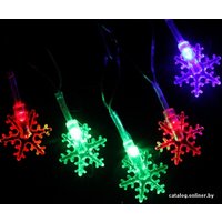 Светодиодная гирлянда Luazon Метраж Снежинки малые Led-20 (5 м, мульти) [541525]