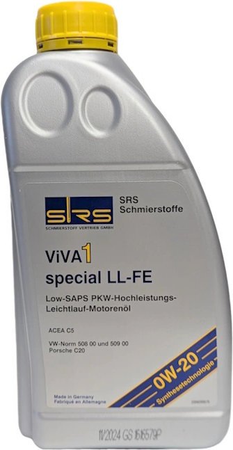 

Моторное масло SRS VIVA 1 SPECIAL LL-FE 0W-20 1л