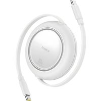 Кабель Baseus Free2Pull Mini Retractable Charging Cable 100W USB Type-C - USB Type-C (1.5 м, белый)