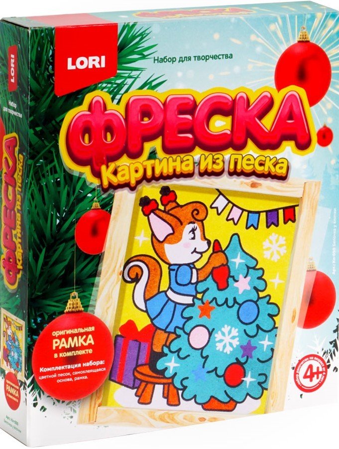

Фреска Lori Фреска. Картина из песка Белочка у елочки Кп-050