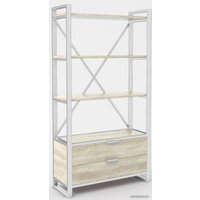 Стеллаж Hype Mebel Стандарт Люкс 50x200 (белый/древесина белая)