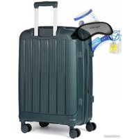 Чемодан-спиннер Mironpan 11197-2 65 см (темный зелено-синий)