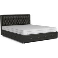 Кровать Мебель-АРС Граф 160 (экокожа черная)