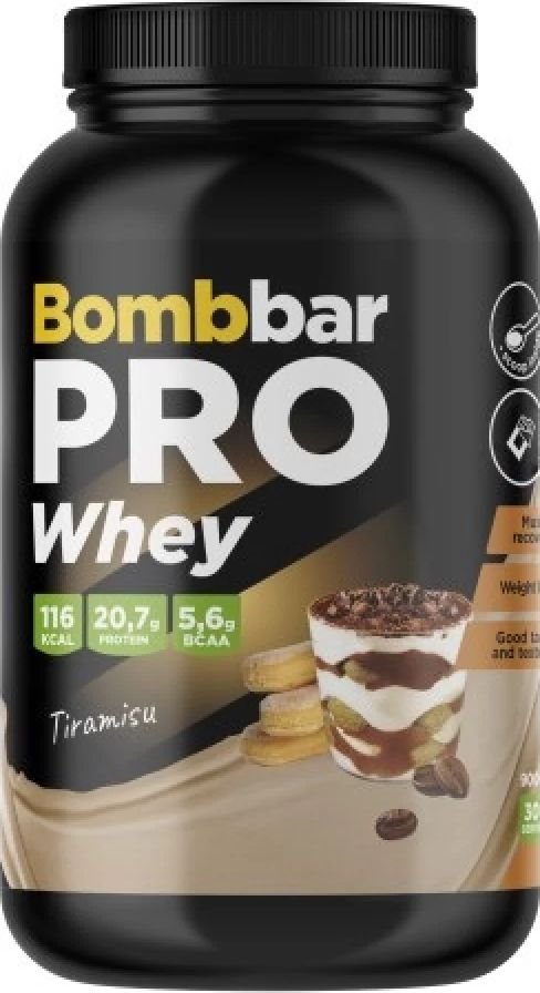 

Протеин сывороточный (концентрат) Bombbar Whey Protein Pro (900 г, тирамису)