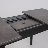 Кухонный стол Мамадома Tirk radial-94 раздвижной 94-126х64 (дымчатая керамика/черный)