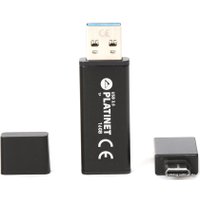 USB Flash Platinet X-Depo USB 3.0 + Type-C Adapter 16GB (черный)