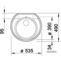 Кухонная мойка Blanco Rondoval 45 (жемчужный) [520604]