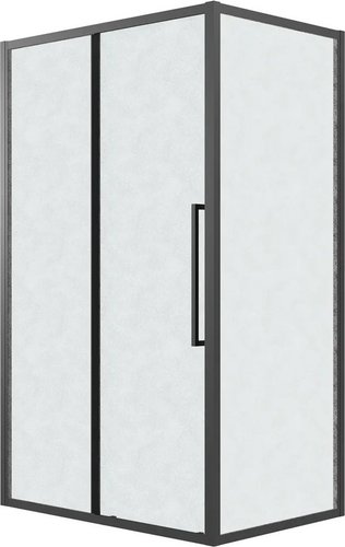Душевой уголок Grossman Cosmo 110x100x195 120.K33.02.1110.21.02 (черный матовый/стекло шиншилла)