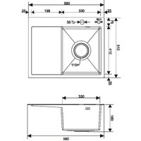 Кухонная мойка РМС MRK-5851R (с дозатором)