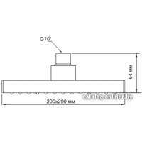 Верхний душ Wasserkraft A028