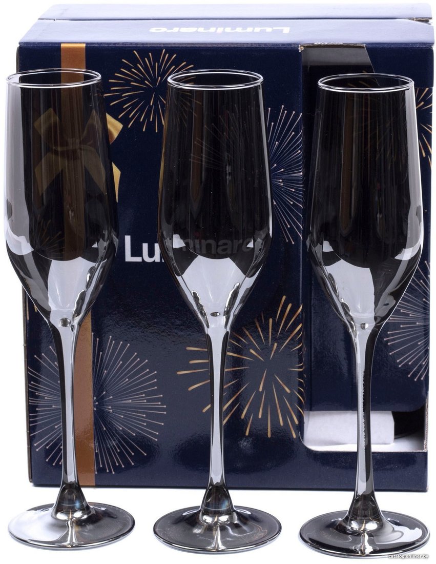 Набор бокалов для шампанского Luminarc Celeste. Shiny graphite P1564