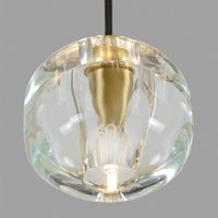 Подвесная люстра Belfast Pansy 6214-1 BR CL (латунь/стекло/прозрачный)