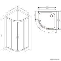 Душевой уголок AM.PM Gem W90G-401-080BT 80х80