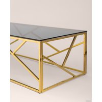Журнальный столик Stool Group Арт Деко 120x60 ECT-015-TG-SK (стекло Smoke/сталь золото)