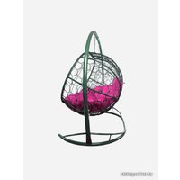 Подвесной диван M-Group Лежебока 11180308 (с серым ротангом/розовая подушка)