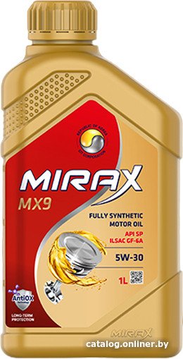 Моторное масло Mirax MX9 5W-30 ILSAC GF-6A SP 1л