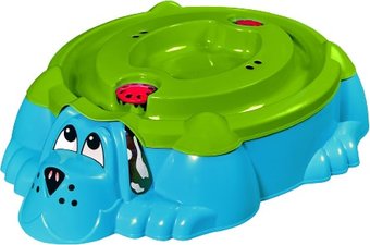 Песочница-бассейн PalPlay Собачка с крышкой 432 (голубой/зеленый)